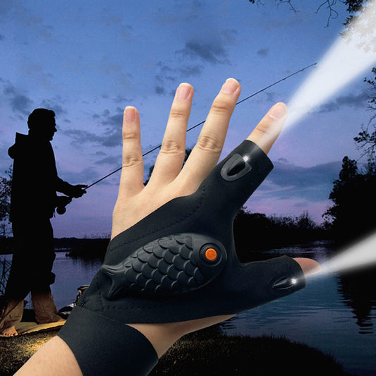 Handy Flashlight Fishing Gloves